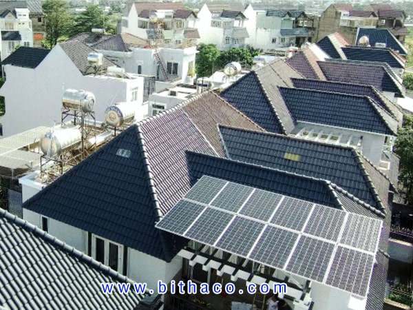 Lắp điện năng lượng mặt trời mái nhà